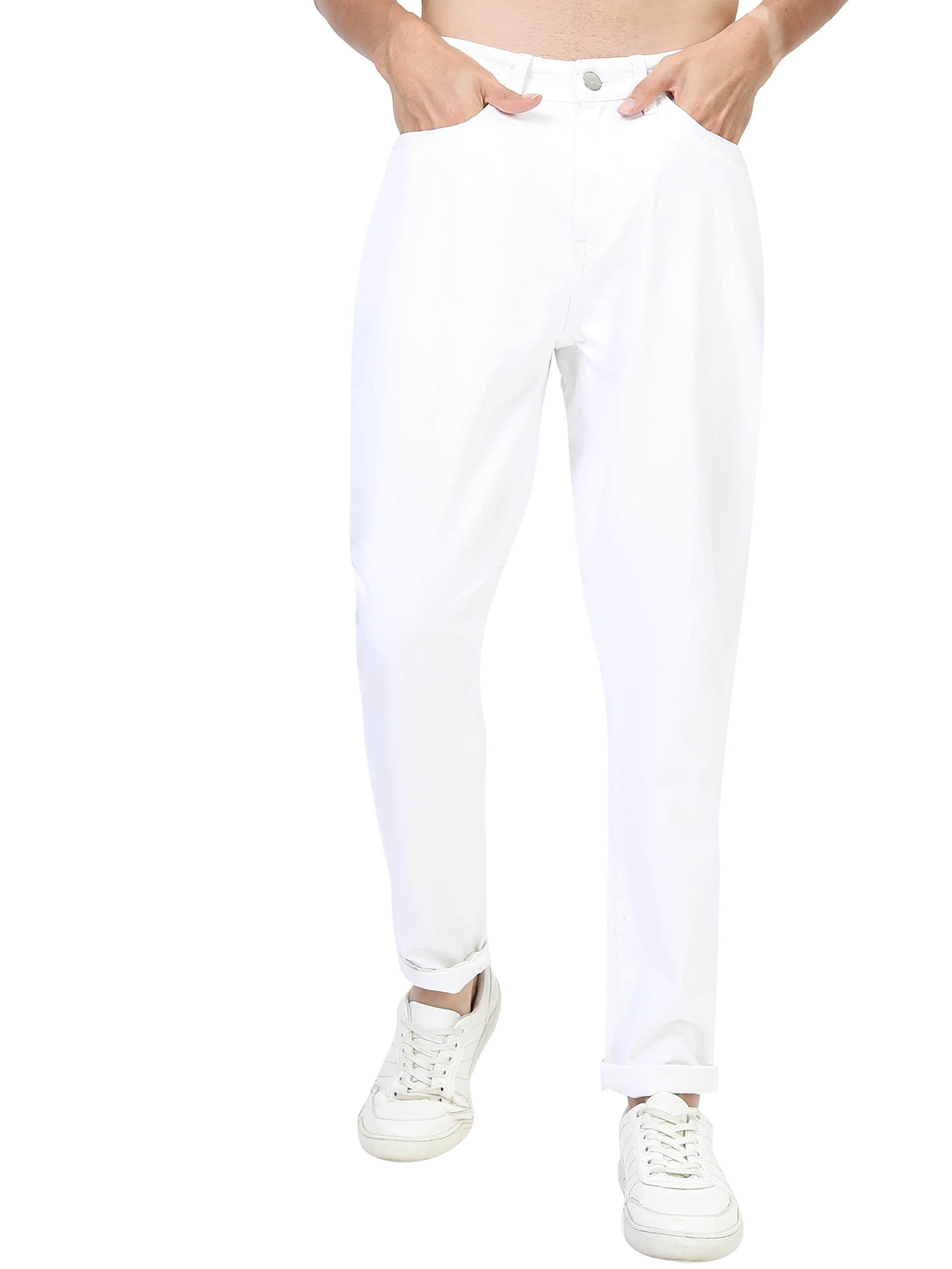 Ketch Slim Fit Denim White Jeans