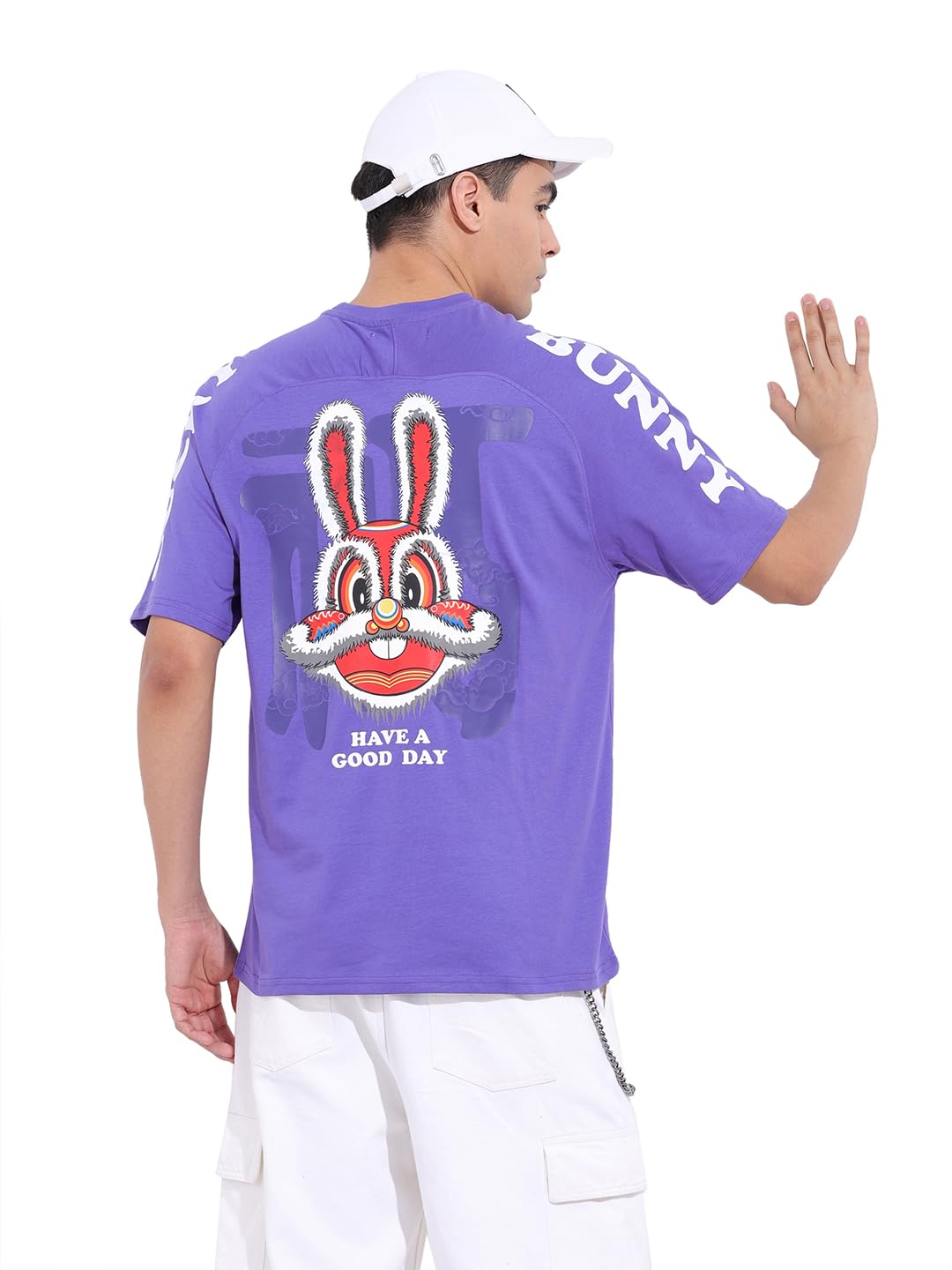 The Indian Garage Co Mens Boxy Fit Printed Crew Neck T-Shirt