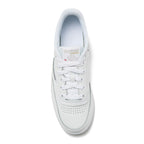 Reebok Club C 85 Tennis Shoes, Casual Fashion Sneakers for Men, Int-White/Sheer Grey, 12