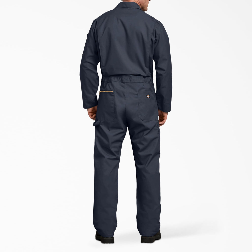 Dickies Men's Deluxe Long Sleeve Blended Coverall Big and Tall, Dark Navy, 4X-Large US