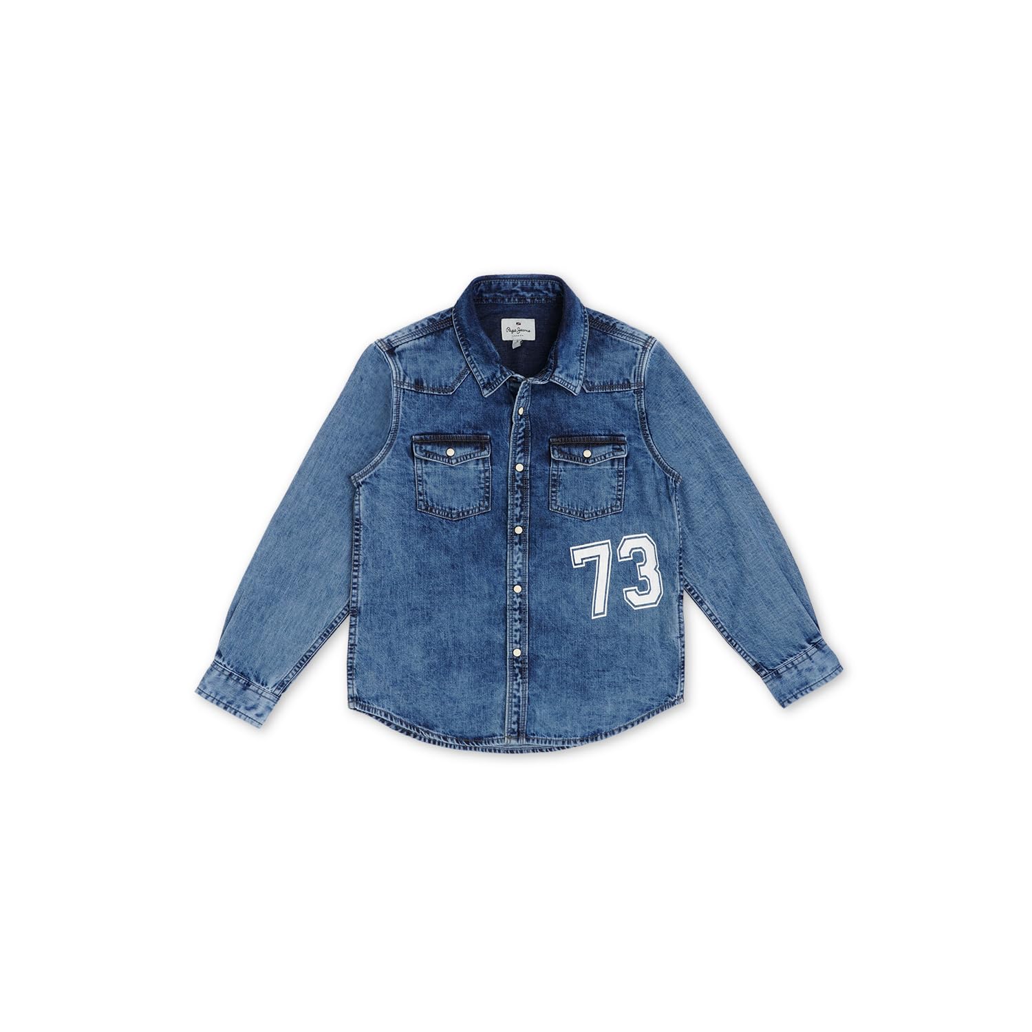 Pepe Jeans BoyS Regular Fit Shirt (Pb302565Ma1_Light Wash Blue
