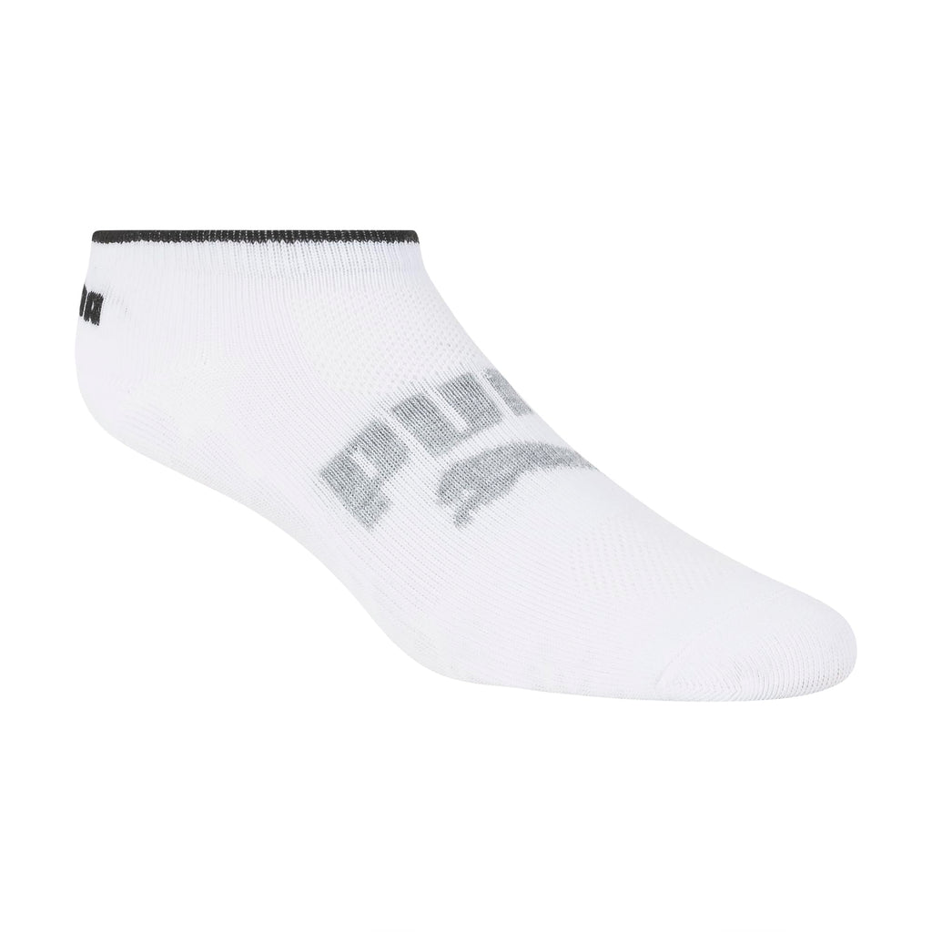 PUMA Womens 6 Pack Runner Socks, Black/Grey/White Logo, 9-11