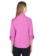 Ladies Perfect Fit34-Sleeve Stretch Poplin Blouse - LIME - S(D0102H7YEZX)