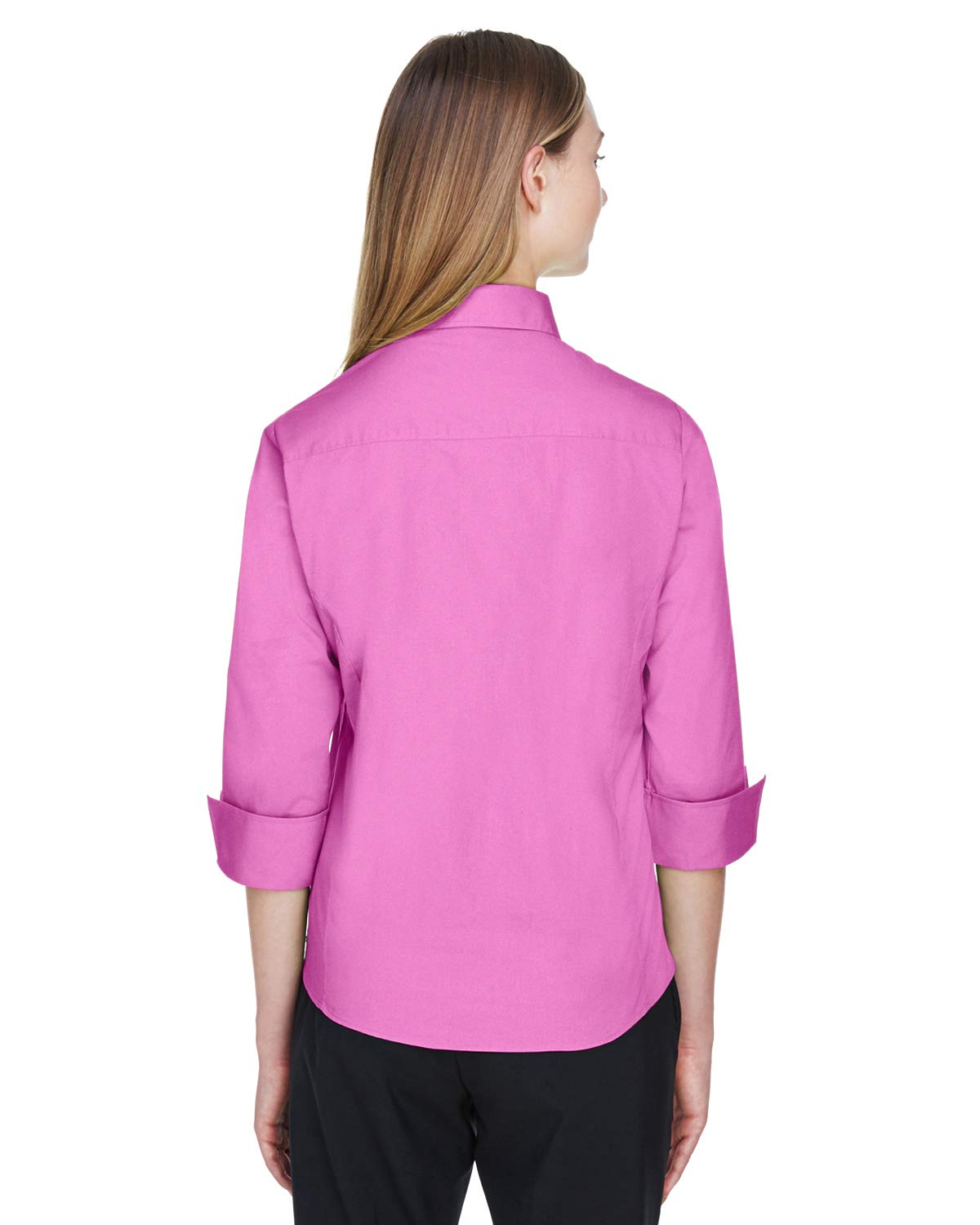 Ladies Perfect Fit34-Sleeve Stretch Poplin Blouse - LIME - S(D0102H7YED6)