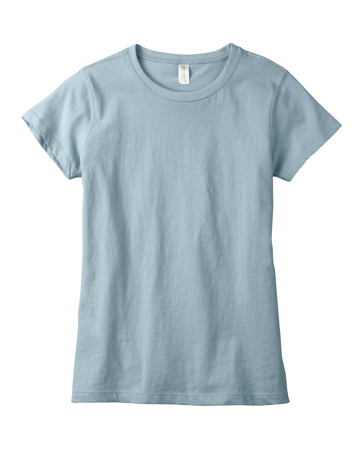 Ladies 44 oz 100% Organic cotton classic Short-Sleeve T-Shirt - BLAcK - S(D0102H7ZQK6)