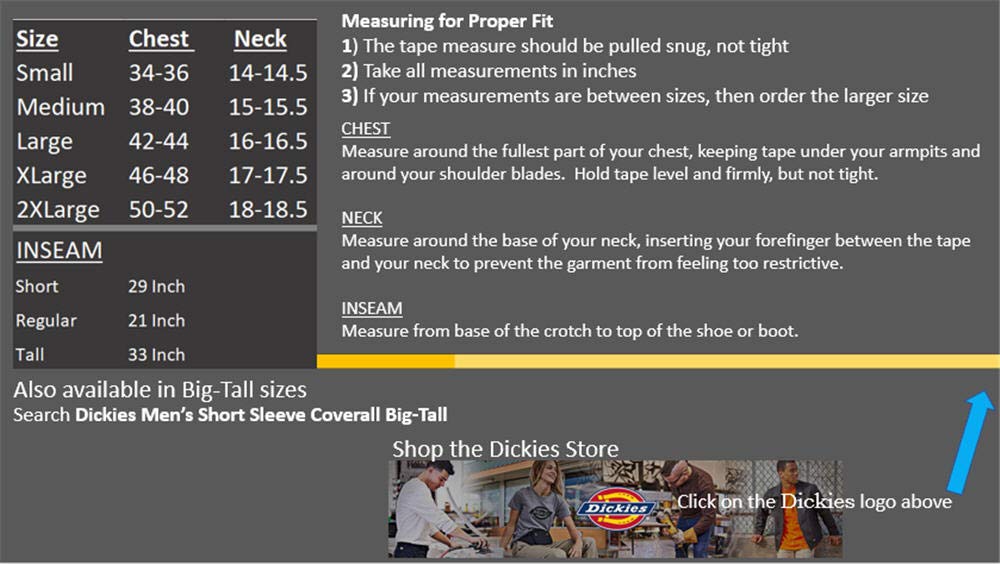 Dickies mens Short-sleeve overalls and coveralls workwear apparel, Gray, Large US