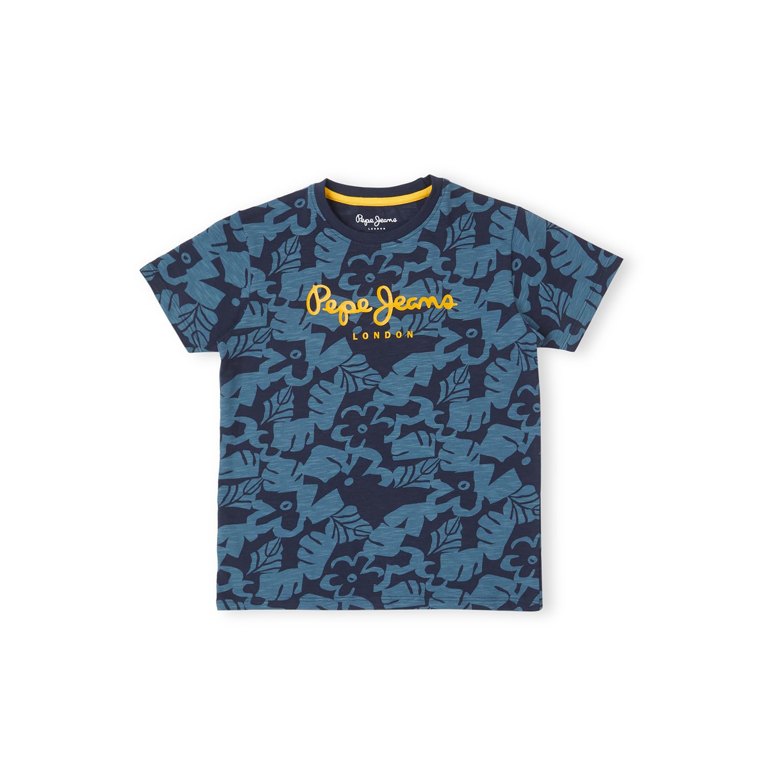 Pepe Jeans BoyS Floral Regular Fit T-Shirt (Pb503878_Navy