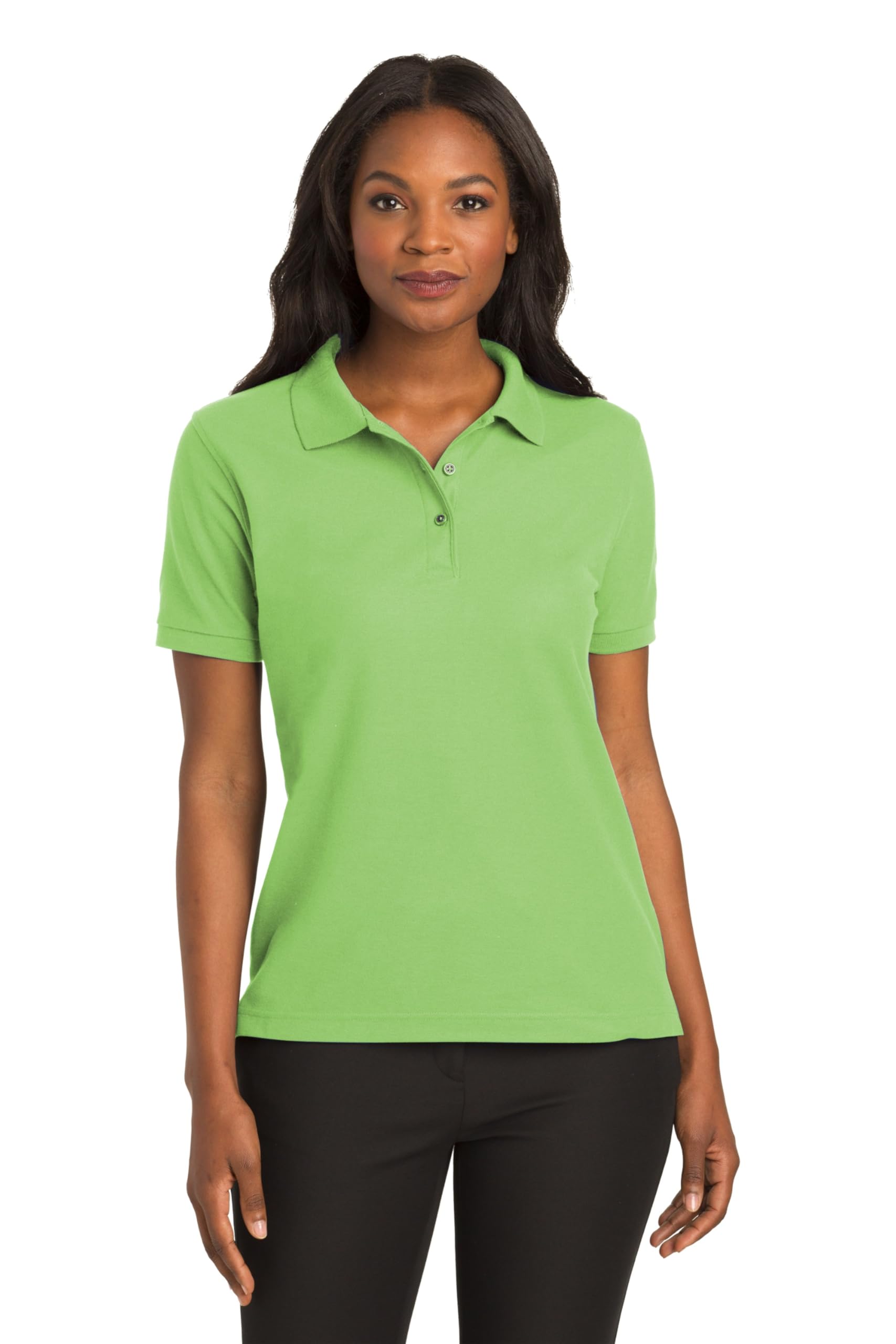 Port Authority L500 Ladies Silk Touch Polo - Lime - Large