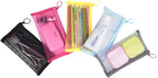 patu Zipper Mesh Bags, Pencil Case, 5 Pieces, Beauty Makeup Cosmetic Accessories Organizer, Travel Toiletry Kit Set Storage Pouc