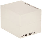 Anne Klein Women's Japanese Quartz Dress Watch with Leather Strap, Gray, 12 (Model: AK/3752RGTP)