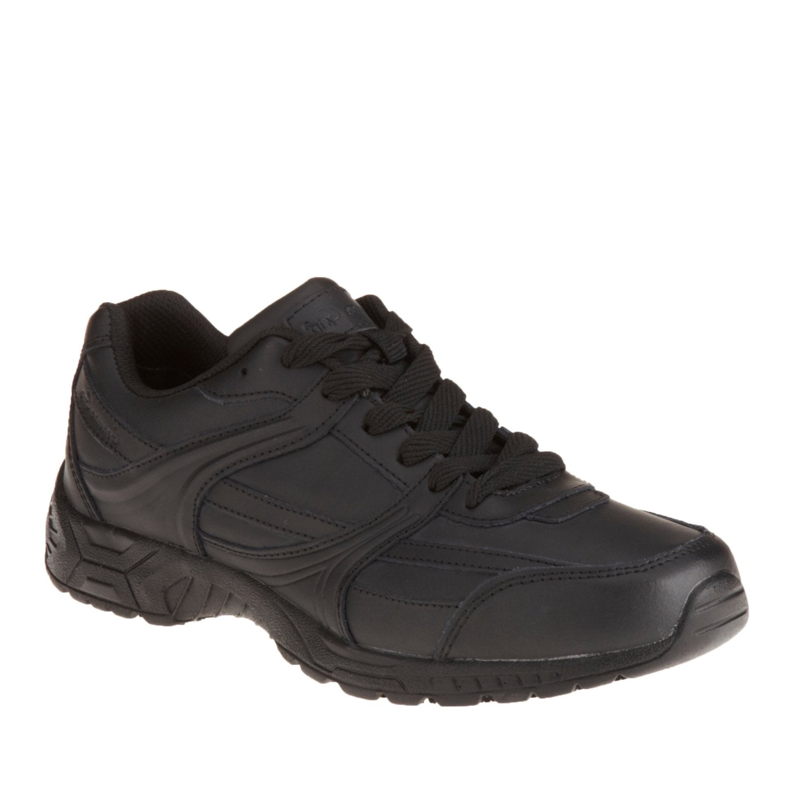 Genuine Grip 1010-8W Mens Leather Slip-Resistant Jogger Work Shoe  Black - Size 8