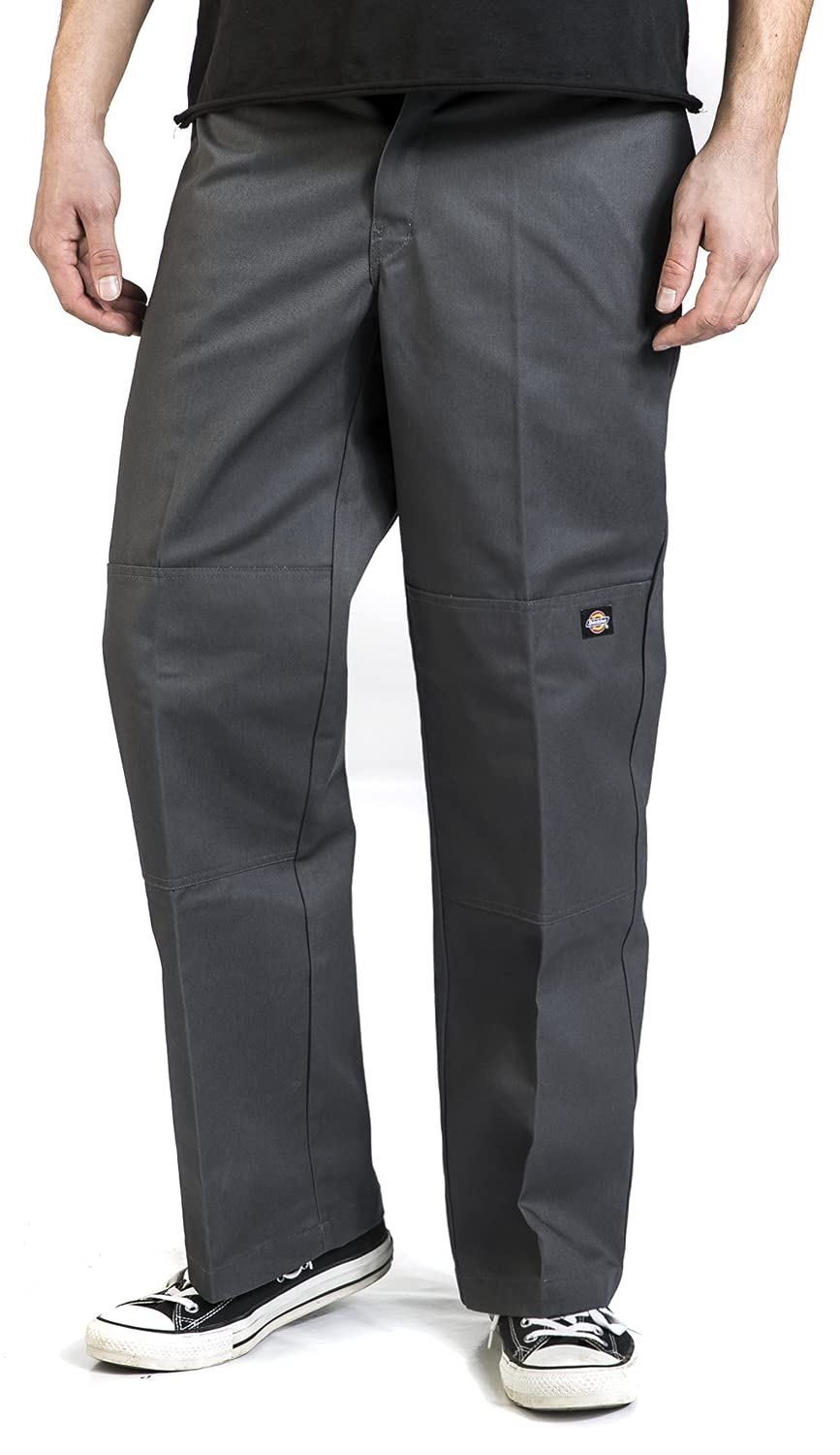 Dickies Men's Loose Fit Double Knee Work Pants, Charcoal