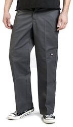 Dickies Men's Loose Fit Double Knee Work Pants, Charcoal