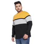 Bigbanana Plus Size MenS Regular Fit Henley Tshirt (Stirrup,Multi,4Xl)