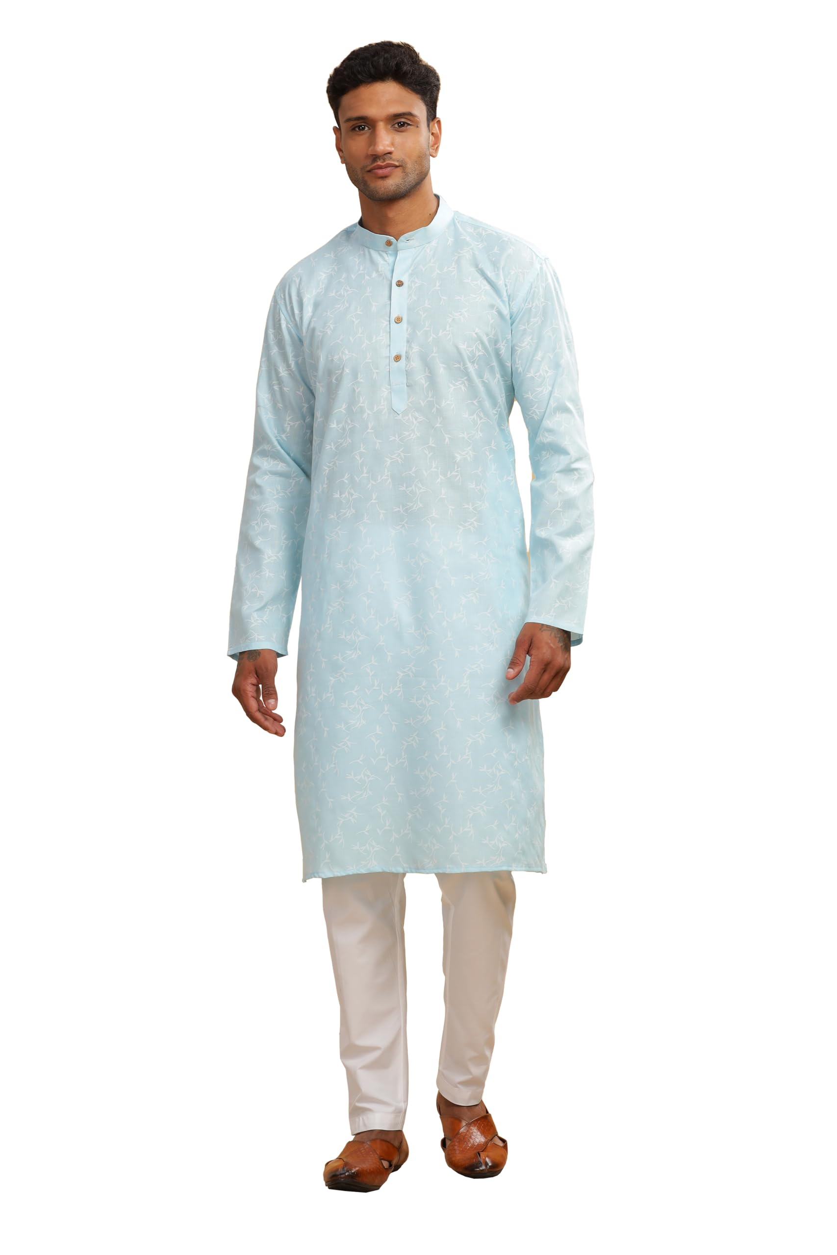Be Active MenS Printed Cotton Blend Kurta Set || Men Kurta Pajama || Men Kurta Pajama Set || Kurta Pajama For Men (C-Rf0059 Set
