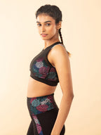Nykd By Nykaa Everyday Stylish Sports/Workout Bra For Women With Medium Support Removable Padding Wireless/Wirefree - Nyk119 (Bl