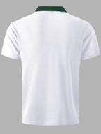 Noble Monk MenS Striped Regular Fit Polo Shirt (T853_Nm_White Jasper Black