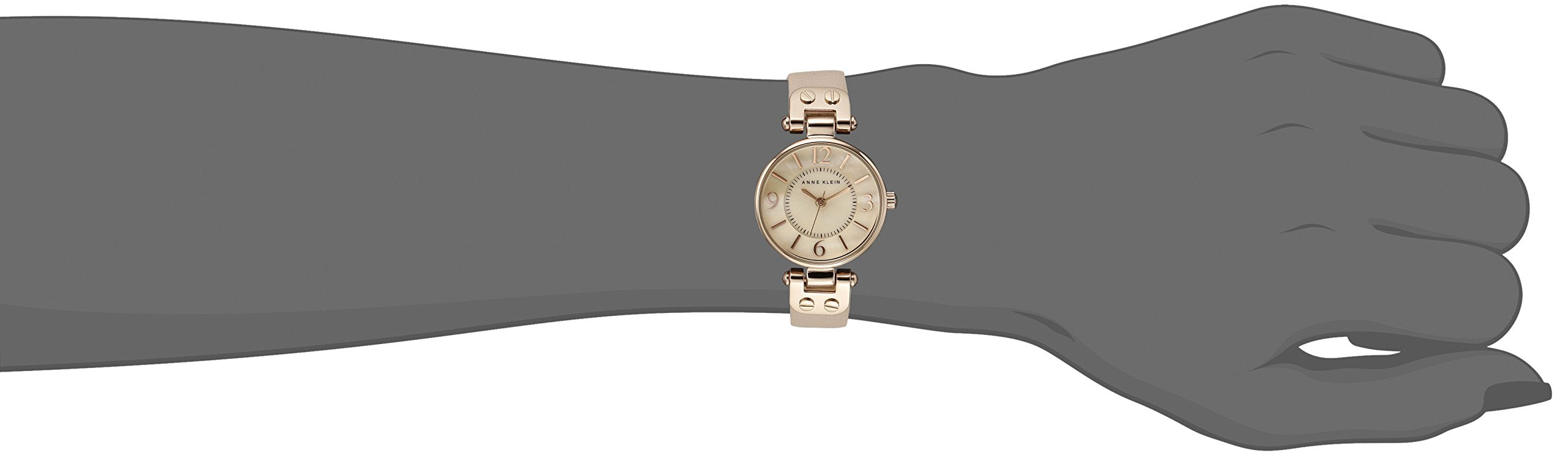 Anne Klein Women's 10/9442RGLP Rose Gold-Tone Watch with Leather Band
