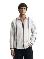 The Indian Garage Co Mens Regular Fit Striped Cutaway Collar Full Sleeves Sweater