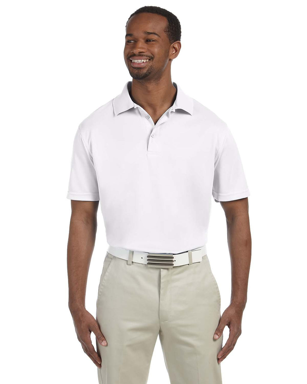 Mens 4 oz Polytech Polo - WHITE - 5XL(D0102H7YX2T)