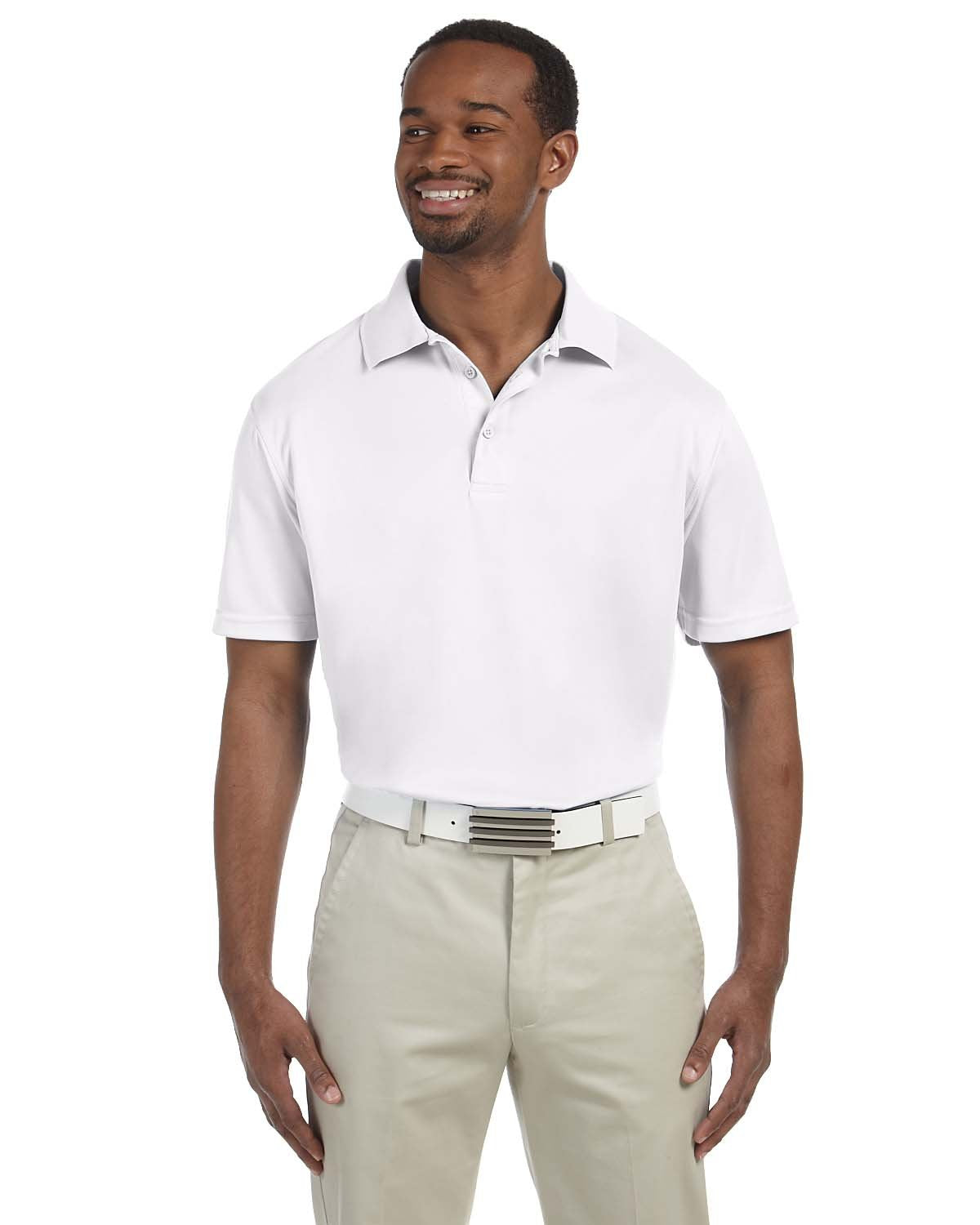 Mens 4 oz Polytech Polo - WHITE - 5XL(D0102H7YX2T)
