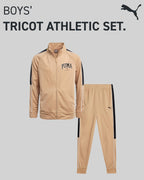 PUMA Boys' Pants Set - 2 Piece Tricot Athletic Zip Up Jacket Sweatshirt and Active Jogger Pants - Boys Activewear Set (4-16), Si