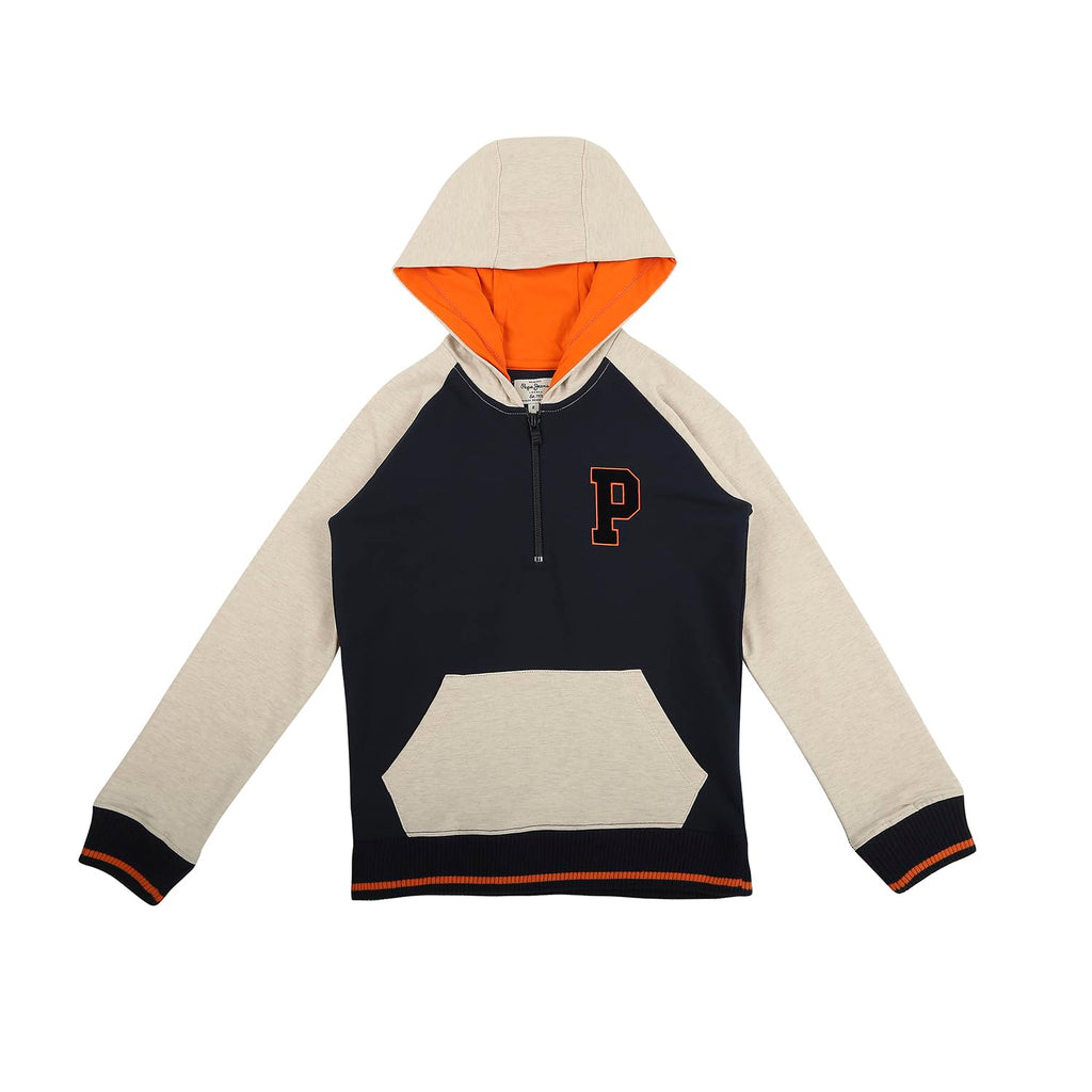 Pepe Jeans Boys Regular Fit Hooded Sweatshirt Navy