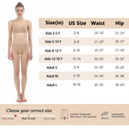 iMucci Professional Girl Ballet Dance Briefs Women - Beige Velvet Cotton Mid Rise Waist Panty Gymnastics Underpants (for Child 5