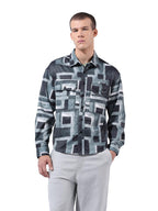 The Indian Garage Co Mens Regular Fit Abstract Casual Over Sweater