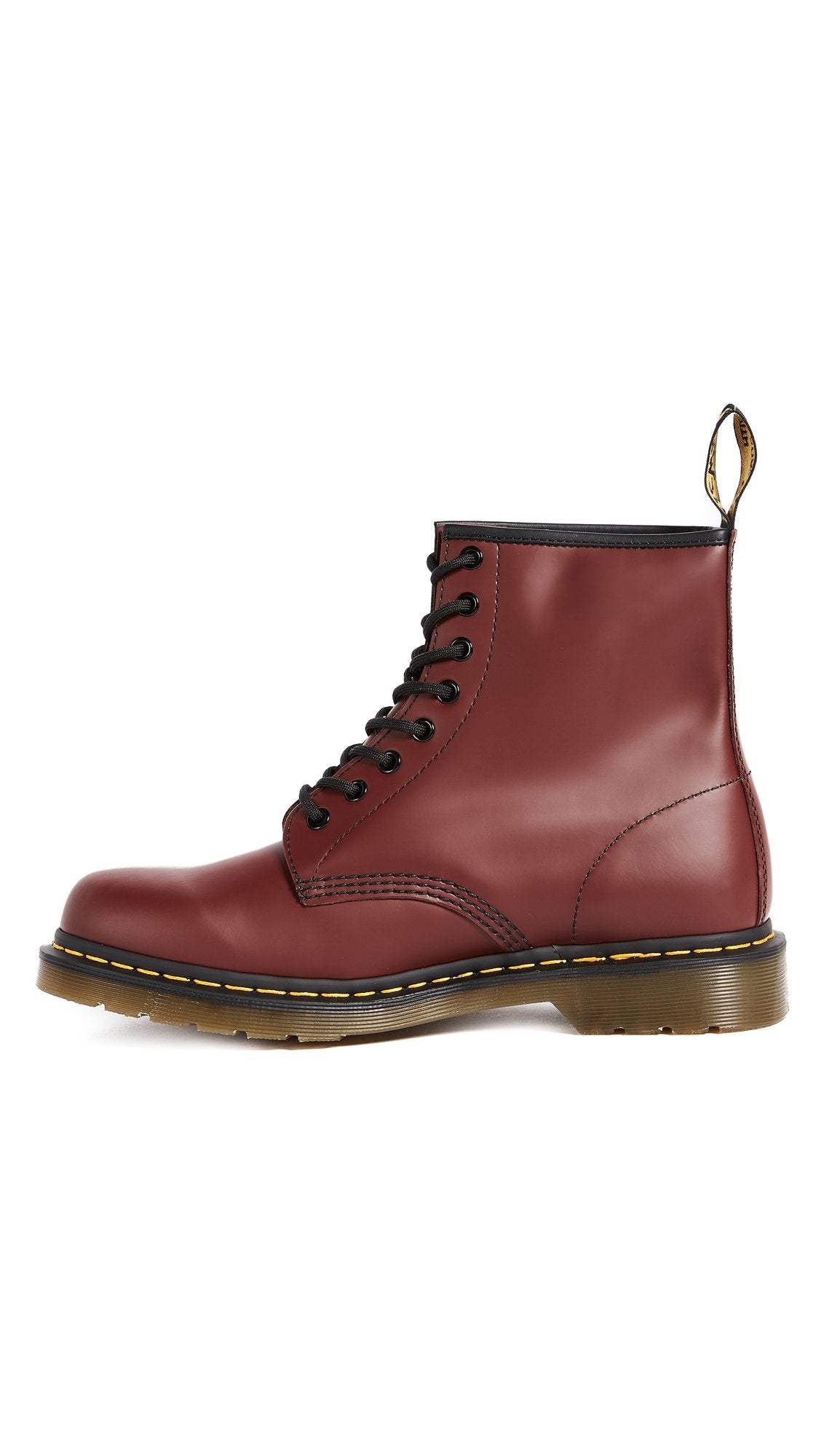 Dr. Martens Unisex 1460 Smooth Leather 8 Eye Boot, Cherry Red, 12 Women/11 Men