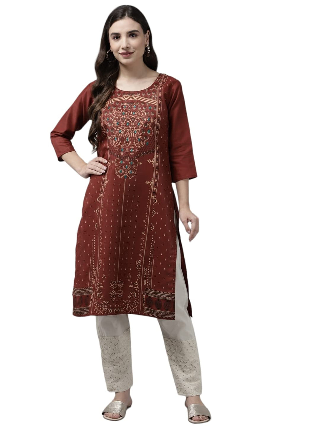 Aarika Womens Maroon Color Printed Kurti (Sp-Kurti-W-Mg-9100-Maroon-Xxl)