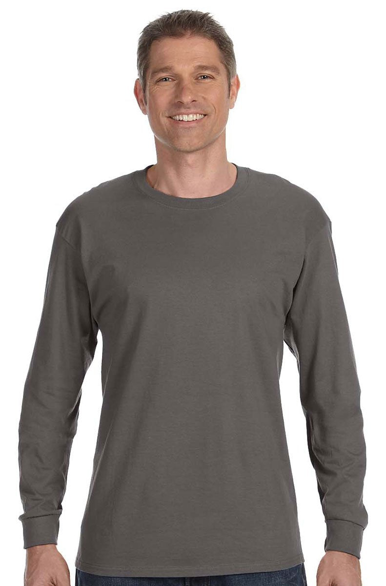 Unisex 61 oz Tagless Long-Sleeve T-Shirt - ASH - S(D0102H7KV22)