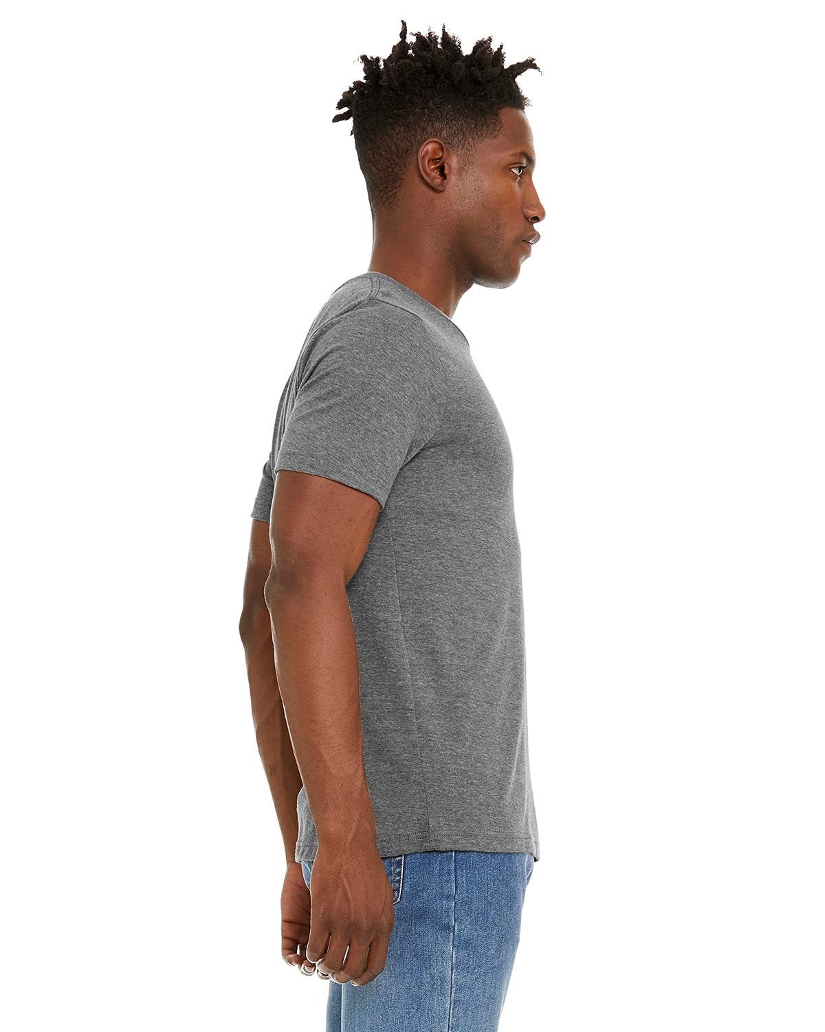 Unisex Sueded T-Shirt - HEATHER RED - XS(D0102H7KPNJ)