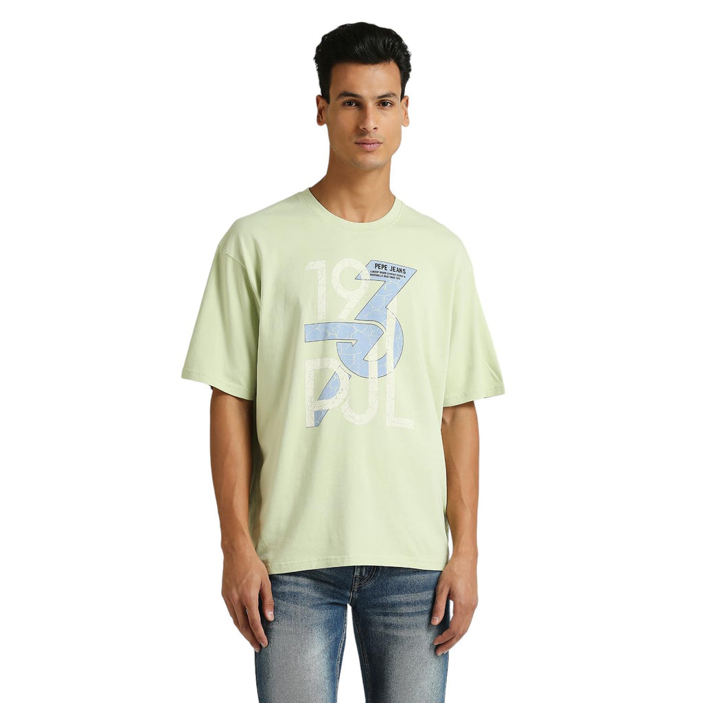 Pepe Jeans MenS Oversize Fit Graphic Printed T-Shirts