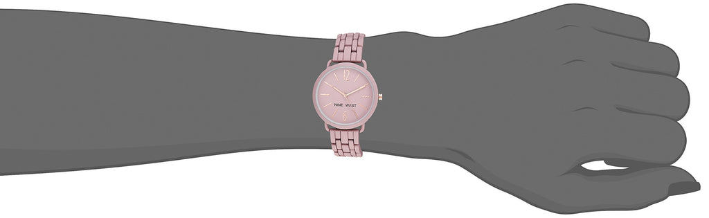 Nine West Women's Quartz Metal and Alloy Dress Watch, Color:Purple