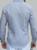 Noble Monk MenS Regular Fit Striped Shirt |Full Sleeves |Collar Shirts | Casual Shirt