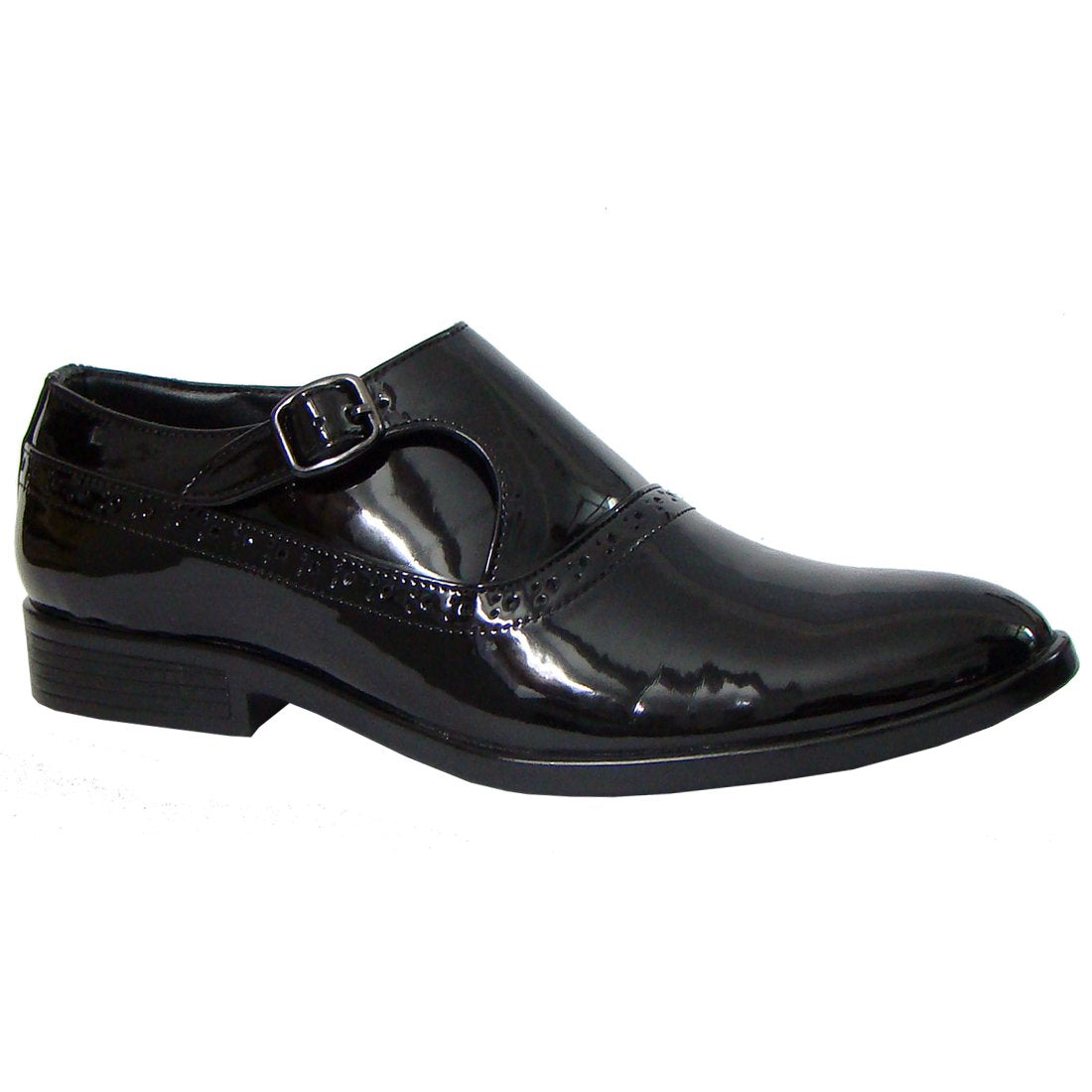 ASM New Latest Fashionable Stylish Formal Black Monk Brogue Shoes with TPR Sole, Leather Insole, Leather Lined, and Memory Foam  6