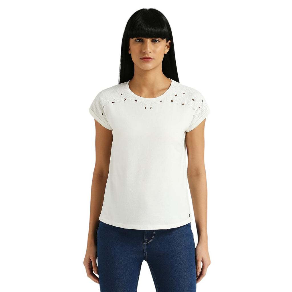 Pepe Jeans WomenS Relaxed Fit T-Shirt (Pl505924_Ecru White