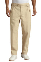 Louis Philippe MenS Mid Rise Regular Casual Pants (Lrtpnbgb394446_Beige, 30
