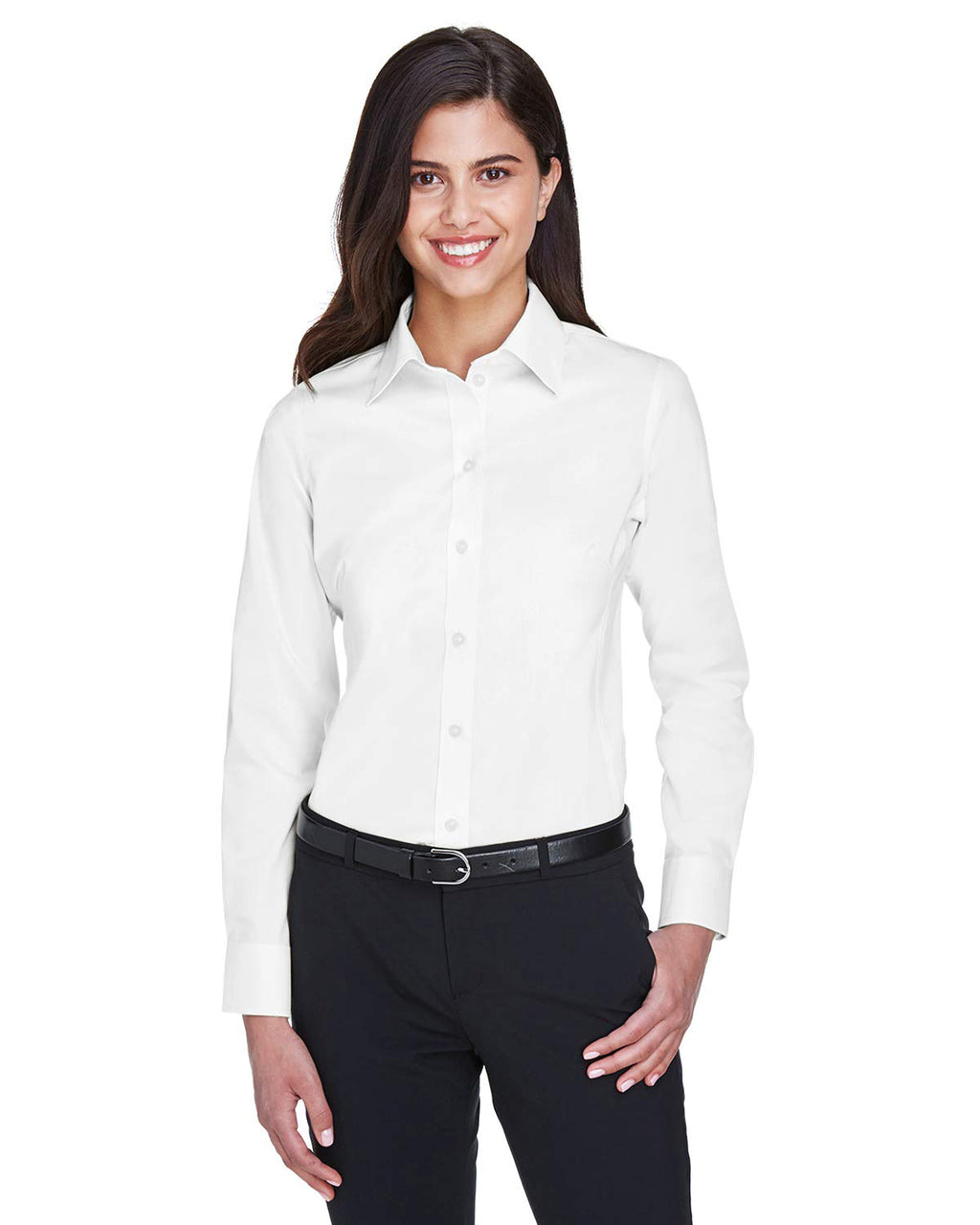 Ladies crown Woven collectionSolid Stretch Twill - BLAcK - XS(D0102H76THX)