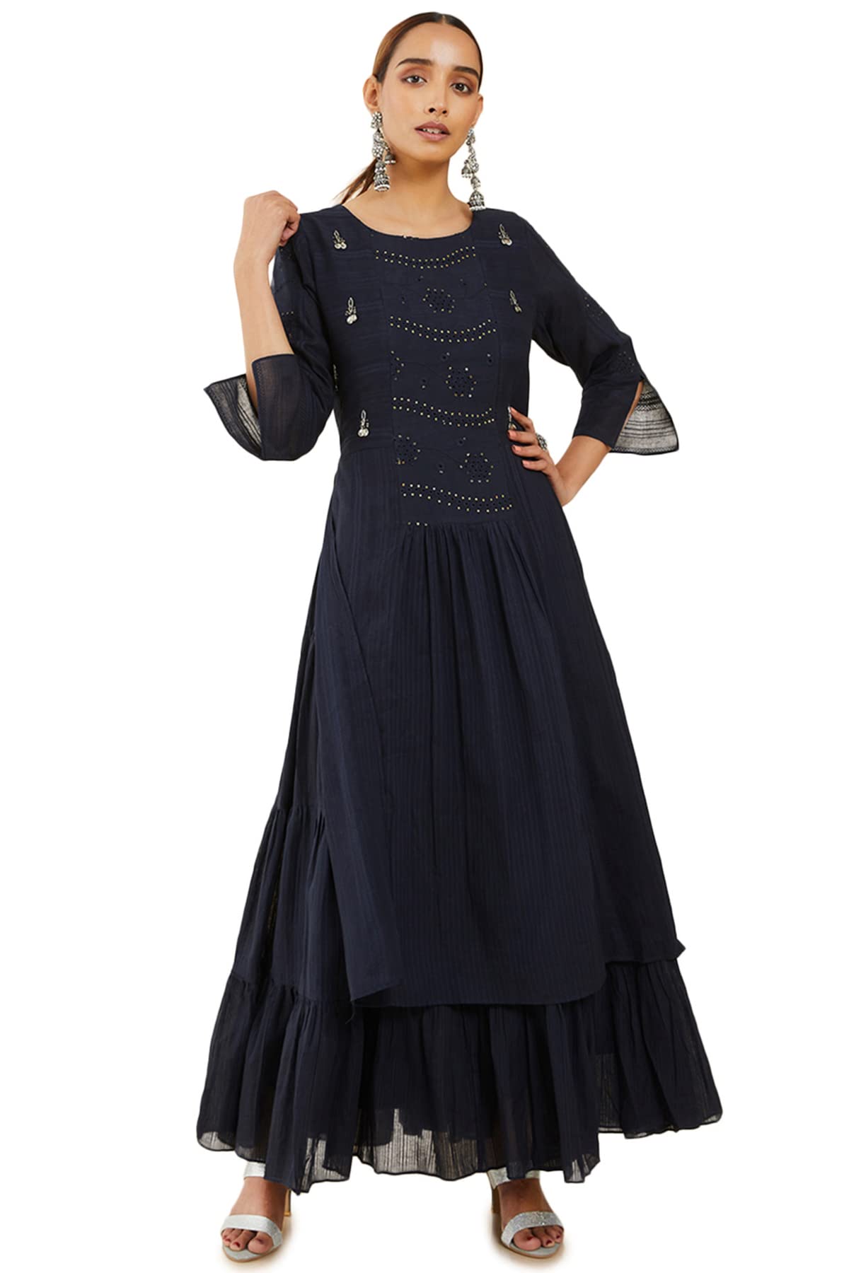 Soch Women Cotton Embroidered Dress