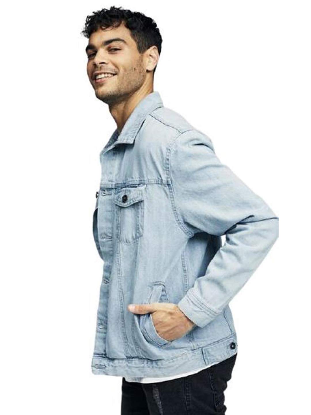 KOTTY Men Denim Full Sleeve Regular Winter Jacket