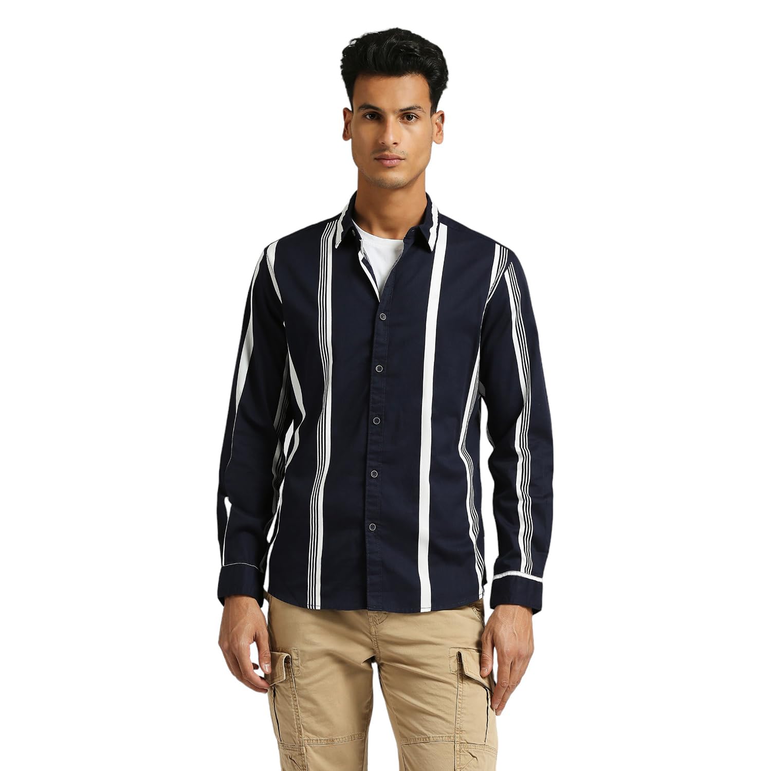 Floren Sr Twill Stripe Print Shirt