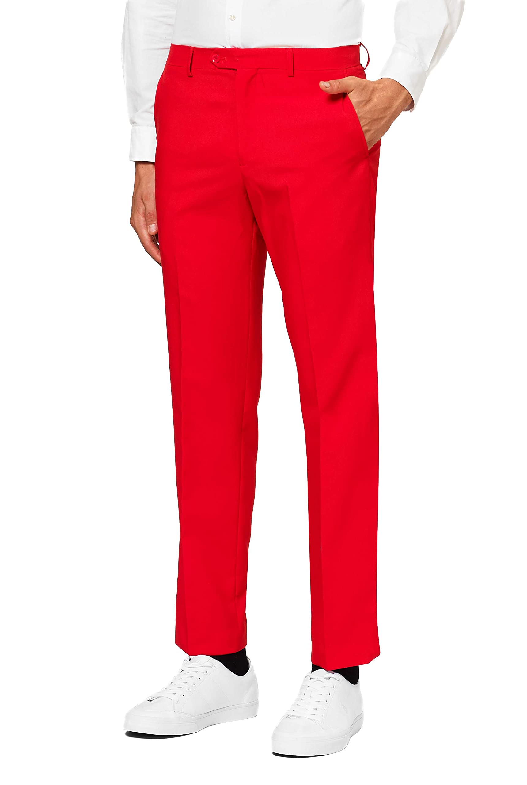 OPPOSUITS Men American Flag Suit - USA Outfit for the 4th of July with Red White and Blue Jacket, Pants and Tie