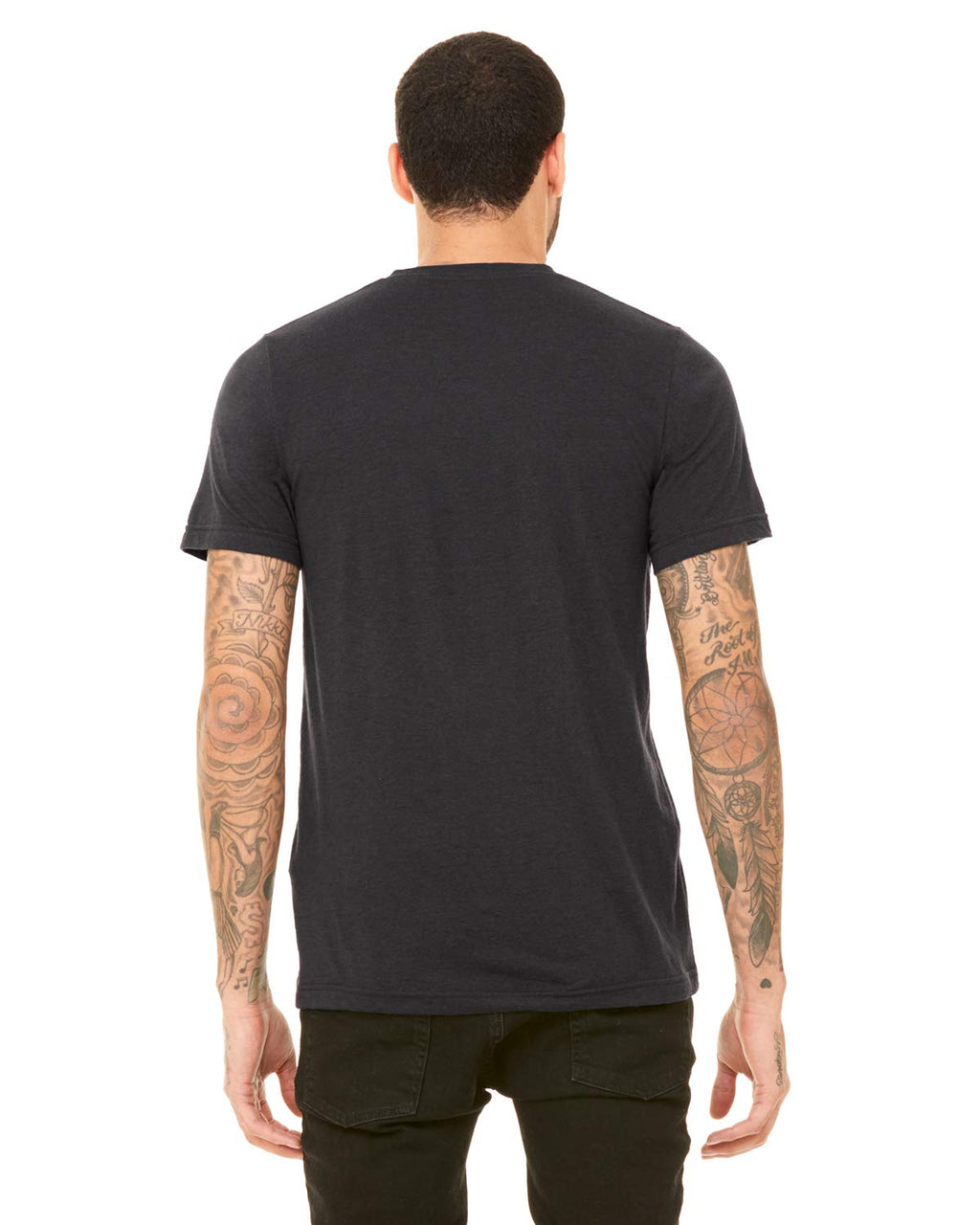 Unisex Triblend V-Neck T-Shirt - BLUE TRIBLEND - S(D0102H7WXKX)