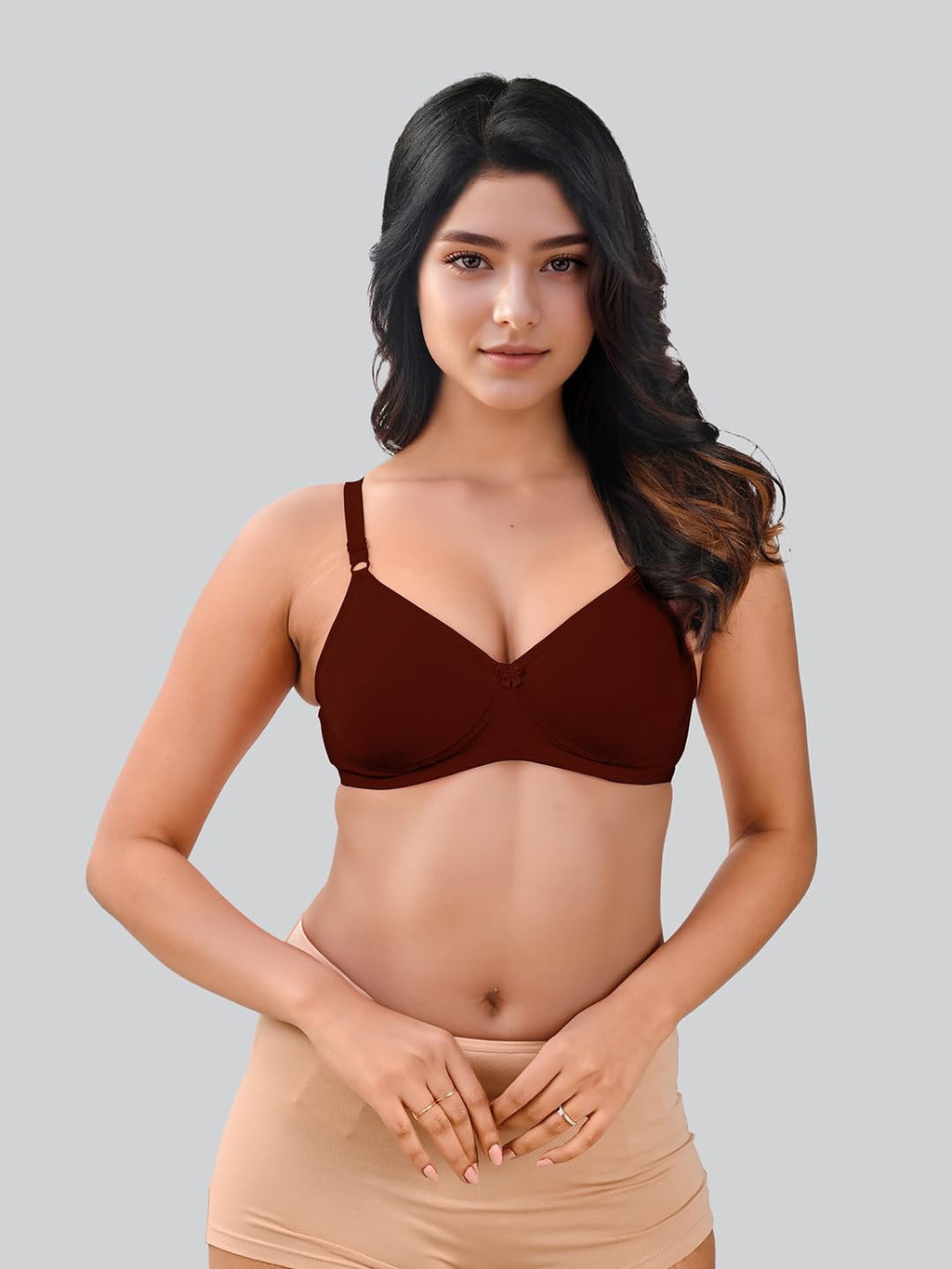 Lux Venus Full Coverage Paded Bra Maroon