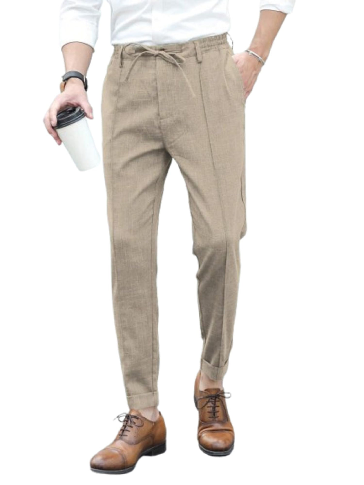 Lymio Trouser For Men | Regular Fit Casual Trouser (Tr43BeigeXl)