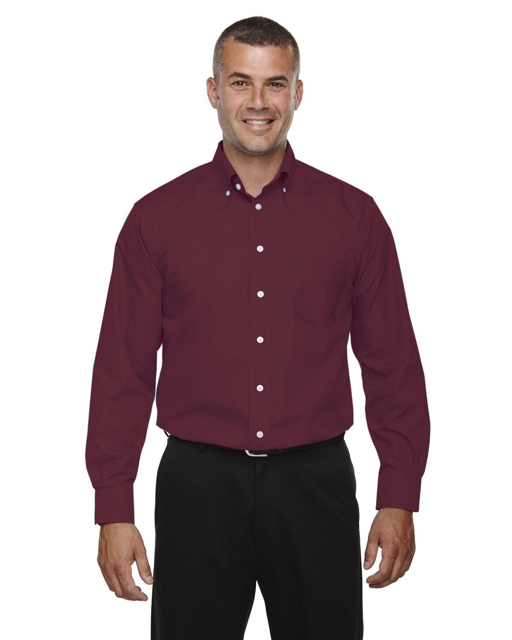 Mens crown Woven collectionSolid Broadcloth - WHITE - 5XL(D0102H768XT)