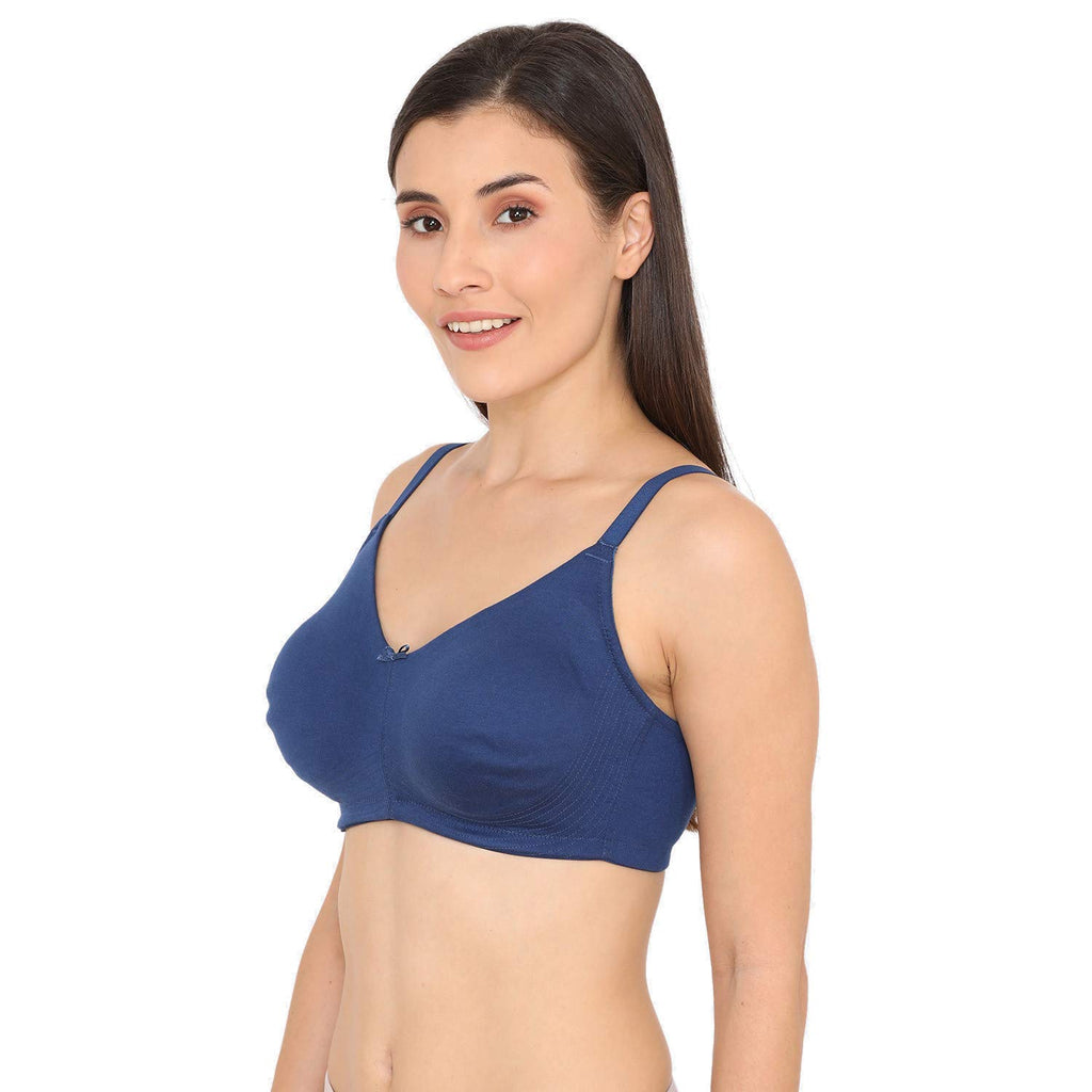 Zivame Womens Polyester Non-Padded Wire Free Seamless Bra Orange