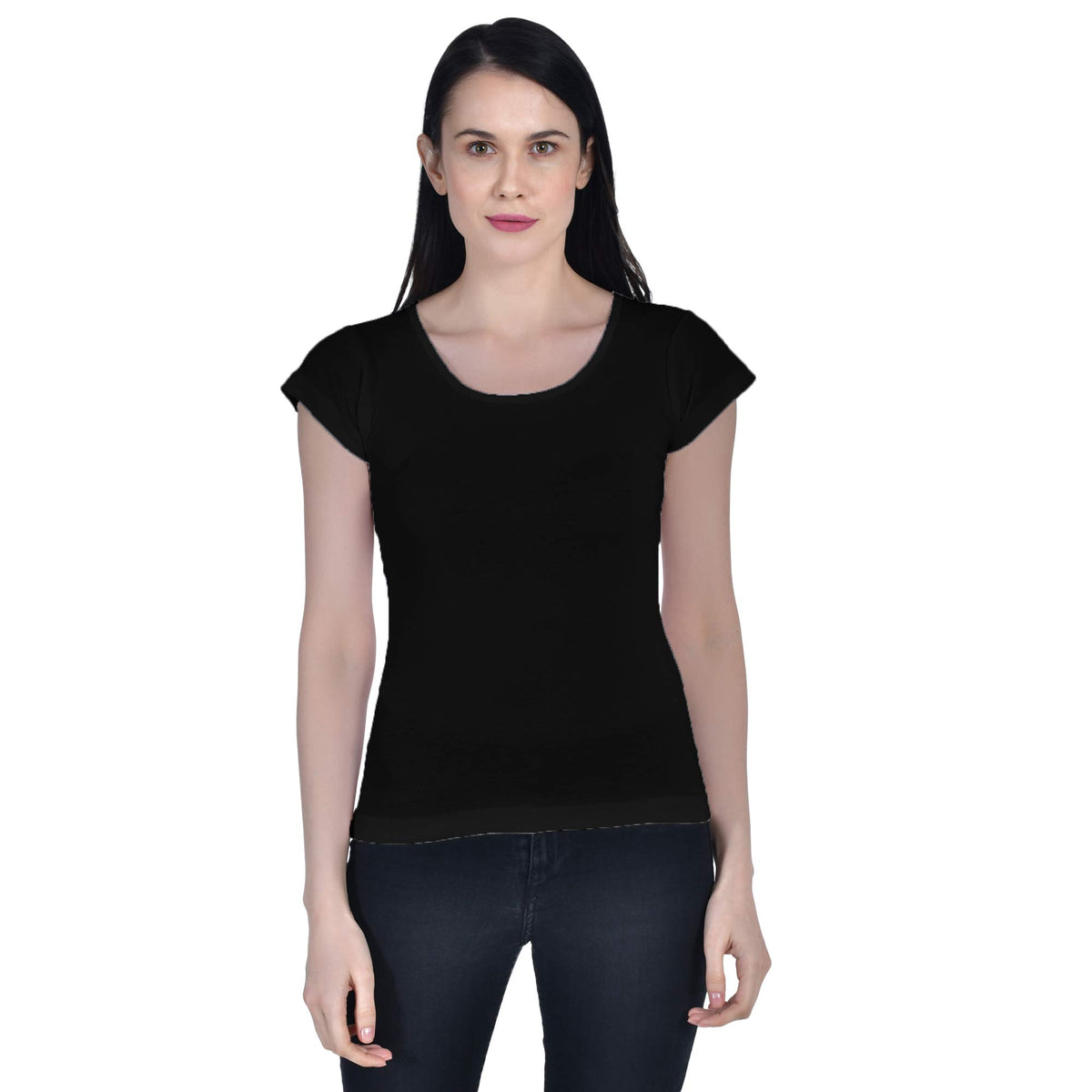Aimly WomenS Cotton Cap Sleeve Black Camisole Slip Spaghetti  Pack Of 1